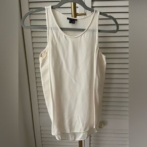 Theory Cream Sleeveless Silk-Blend Tank Top Size TP Brand New